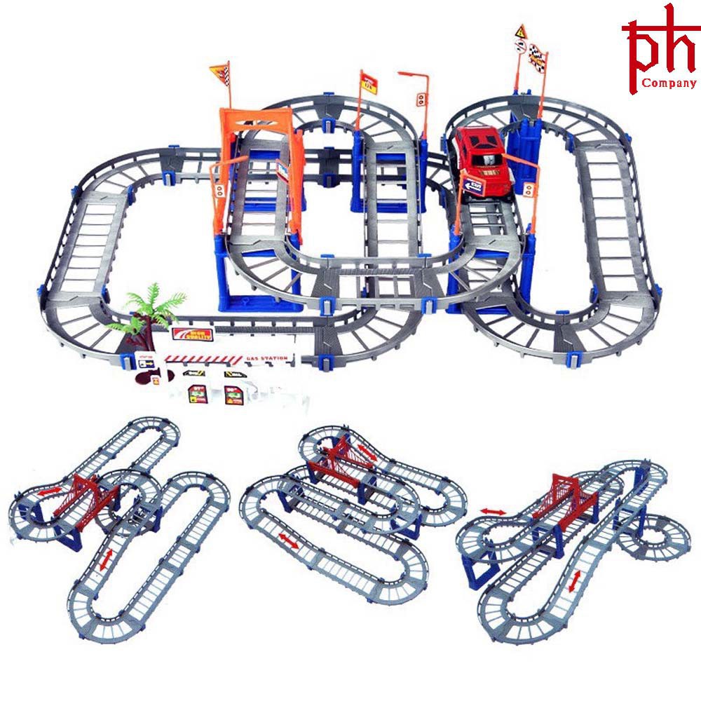 Bộ Lắp Ráp Mô Hình Đường Ray Xe -Bộ đồ chơi lắp ráp đường ray