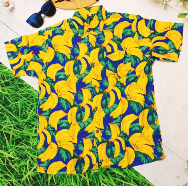 Áo Sơ Mi Chuối Nam, Quần Đùi Chuối Nam Vải Lanh Loại I Đủ Size Từ 55-115kg - Lucky Girl shop