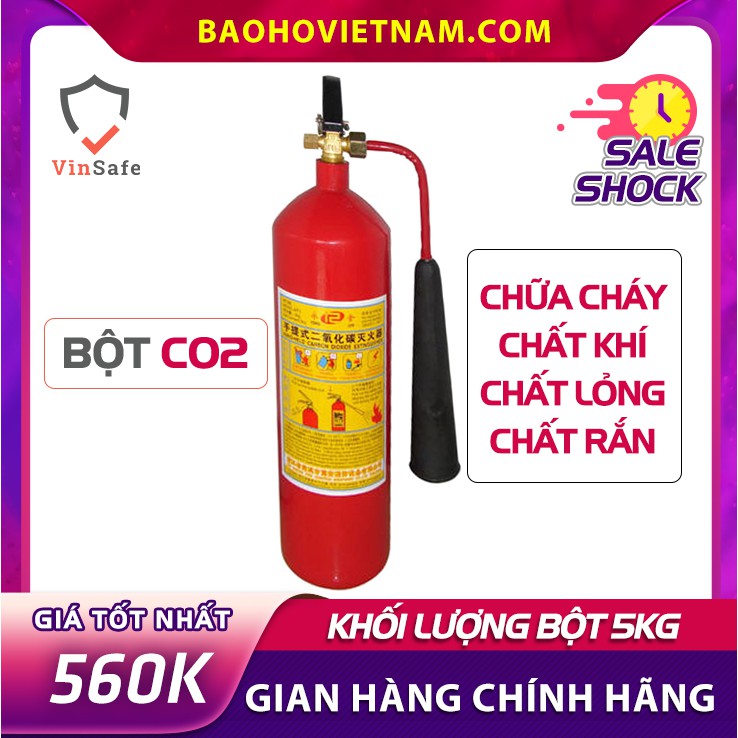 Bình Cứu Hỏa Chữa Cháy Khí CO2 MT5 5kg dùng trong pccc