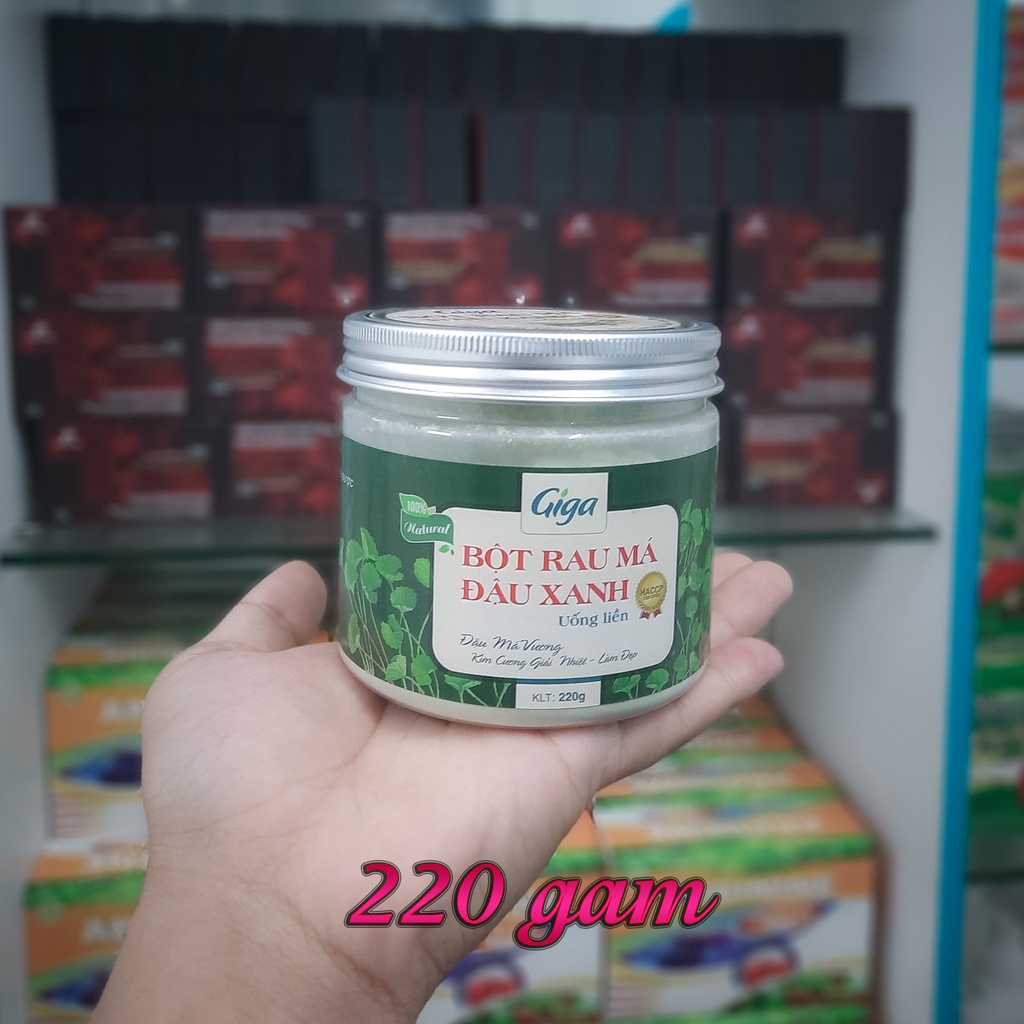 Bột rau má nguyên chất - Collagen giúp giải nhiệt, làm đẹp chống lão hoá, không chất bảo quản