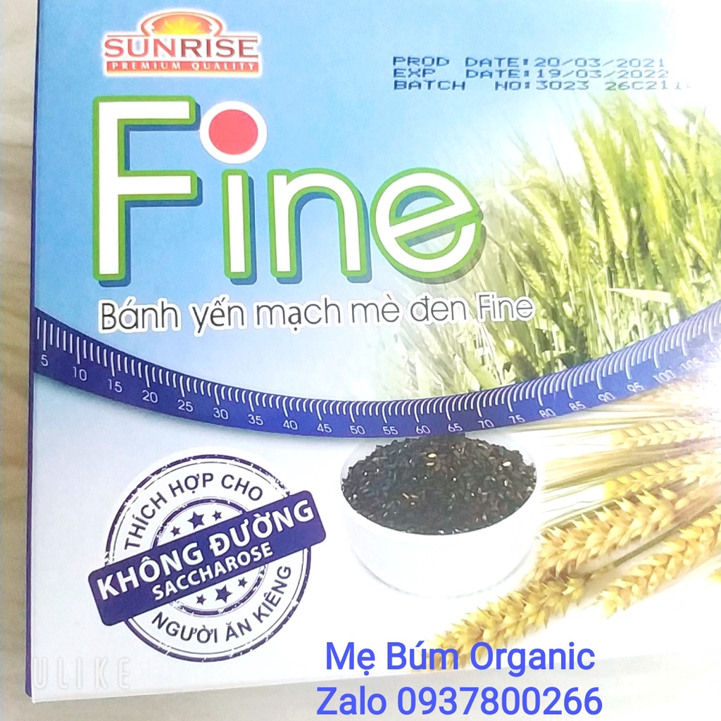 [HCM giao hỏa tốc] 1 Thùng bánh yến mạch mè đen không đường FINE Malaysia 12 hộp *178g - chuyên tiểu đường, ăn kiêng
