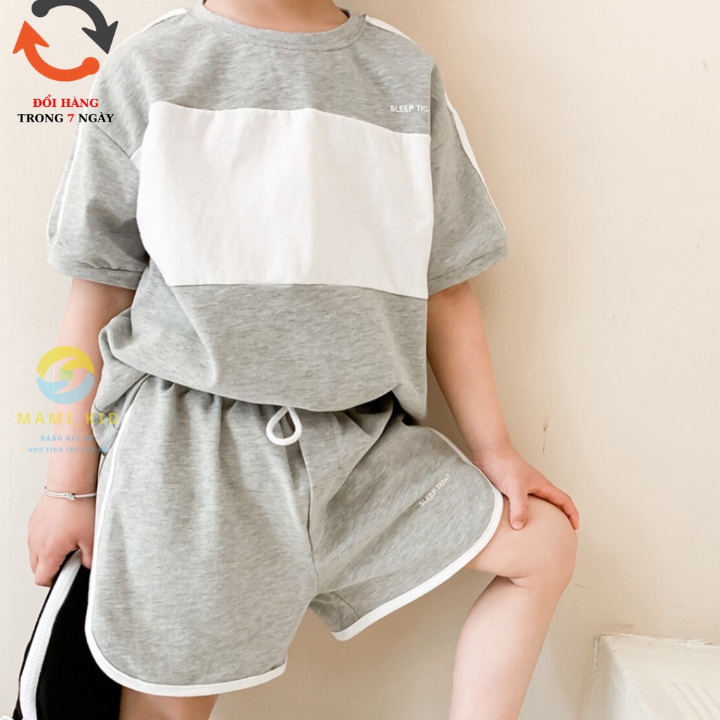 bộ cho bé trai mùa hè phong cách THỂ THAO, thun COTTON 100% cotton mềm, SIÊU CO GIÃN, mamikid