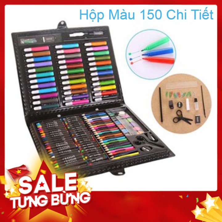 Hộp bút màu 150 chi tiết cho bé sáng tạo Loại 1