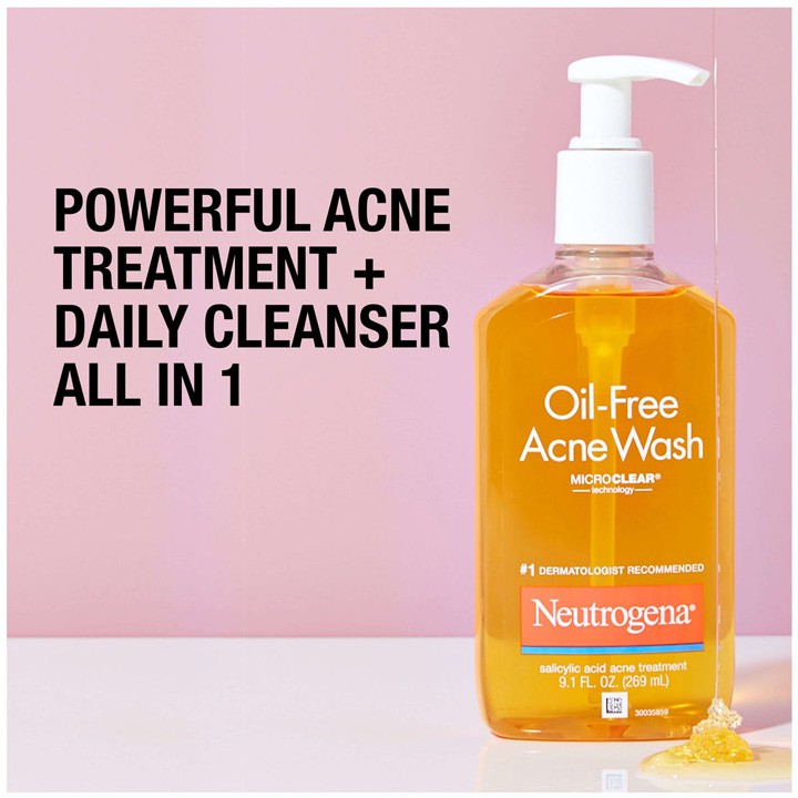 Rửa mặt Neutrogena Oil-Free Acne Wash, 269ml