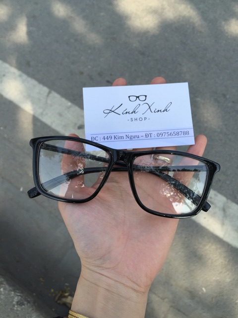 Kính gọng Mắt vuông UNISEX Tròng trắng cho Nam và Nữ