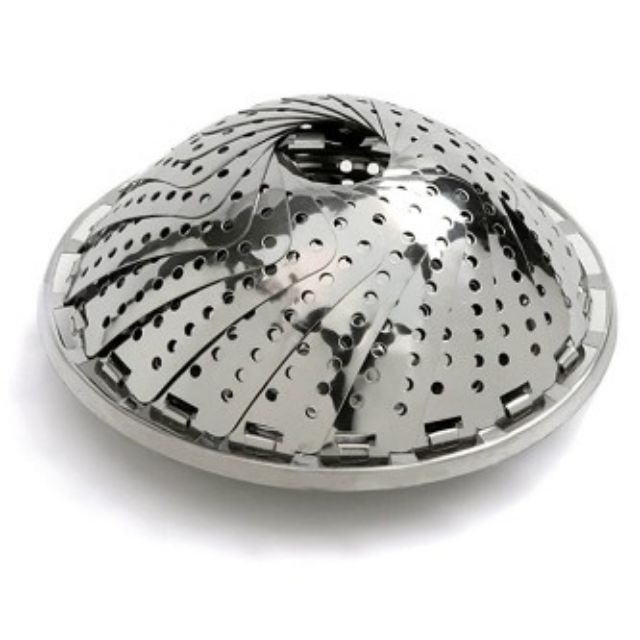 Xửng/vỉ hấp inox đa năng size 27cm gồm 3 chân xếp gọn tiện lợi, tiết kiệm không gian bếp