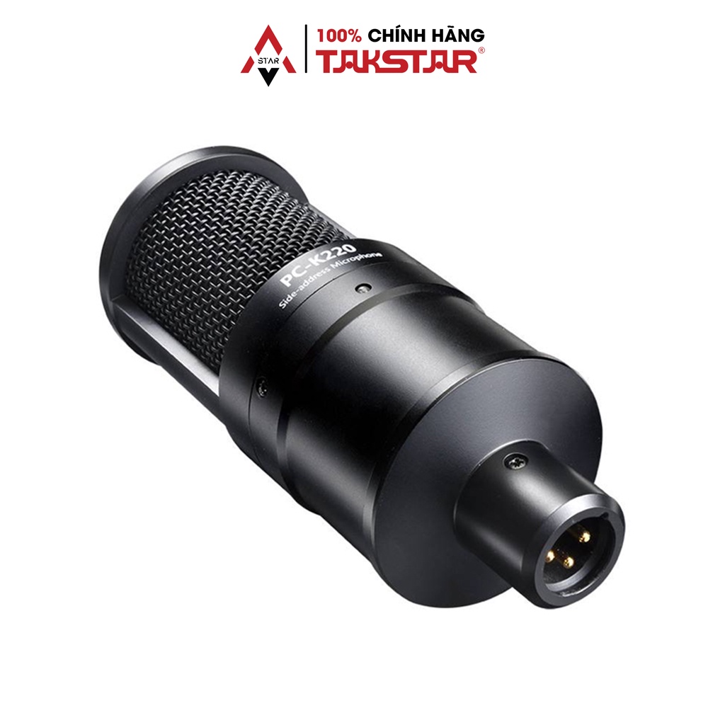 Mic Thu Âm Livestream Hát Karaoke Chuyên Nghiệp Takstar PC-K220 Độ Nhạy Cao, Lọc Ồn, Chính Hãng Cao Cấp Bảo Hành 1 Năm