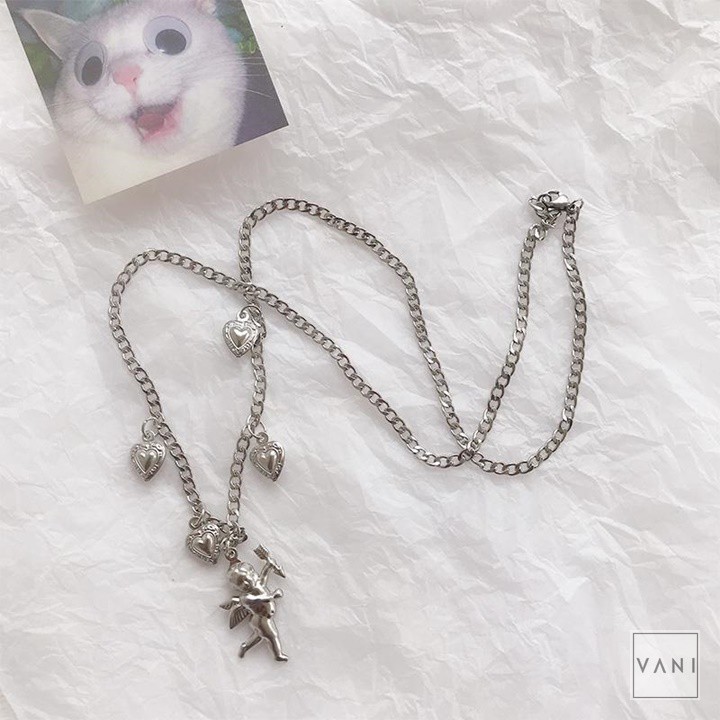 Dây Chuyền, Vòng Cổ Hình Thần Cupid Trái Tim Unisex - Vani Store [TS000524-O95]