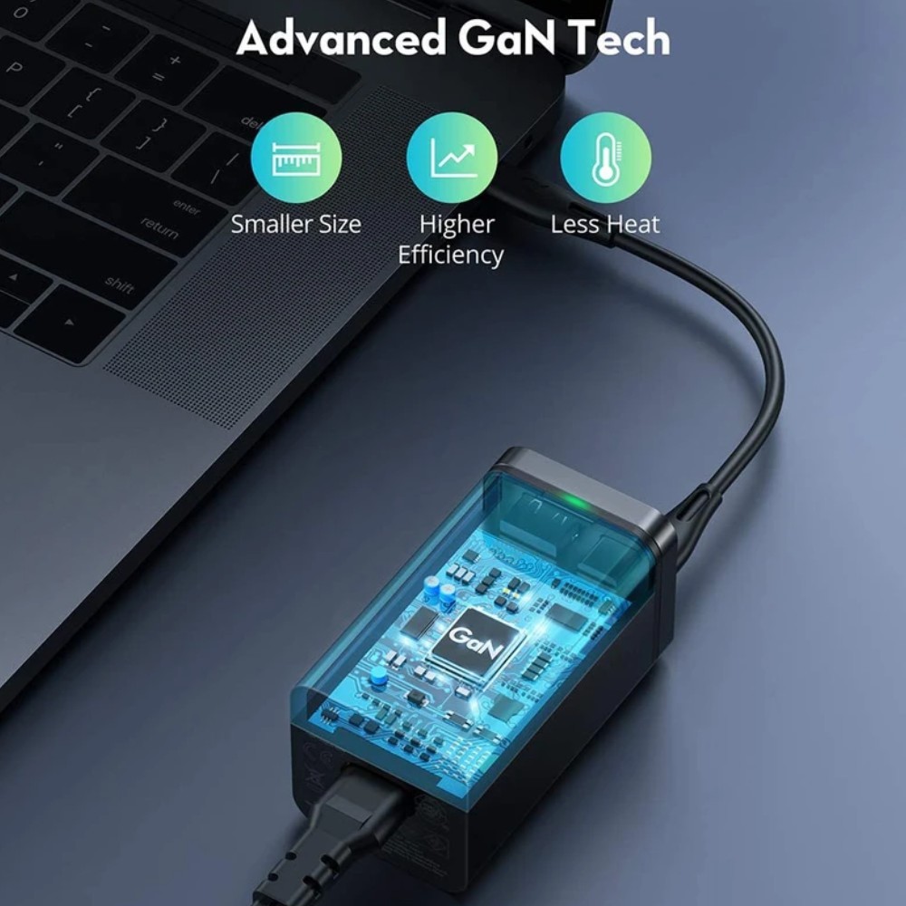 Củ Sạc Điện Thoại RAVPower RP-PC136 2 Cổng USB và 2 Cổng USB Type C PD 65W QC 3.0 - Hàng Chính Hãng