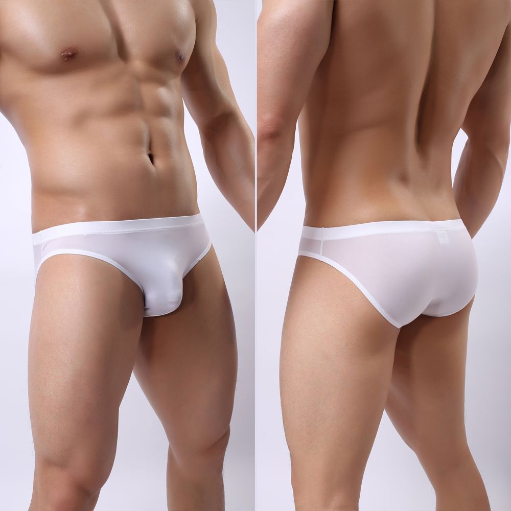 Quần lót lụa lạnh mỏng mịn mini lưng thấp gợi cảm nhiều màu sắc cho nam