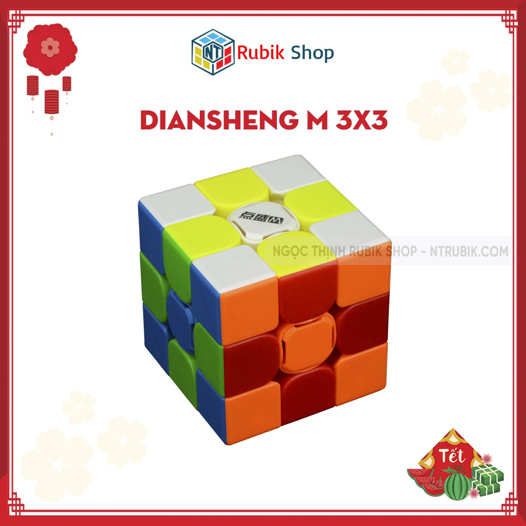 [Rubik 3x3x3] Rubik 3x3x3 Diansheng M Stickerless 2021 (có Nam Châm)