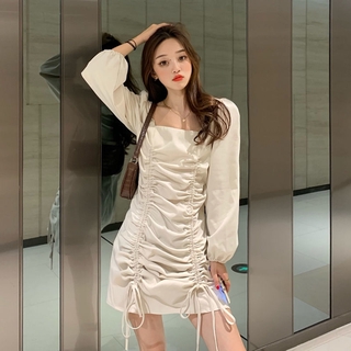 Đầm ôm Dáng Chữ A Tay Phồng Dài Thời Trang Quyến Rũ Dành Cho Nữ