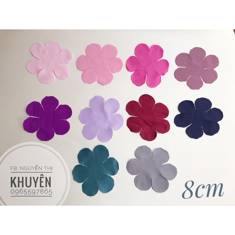 Cánh hoa lụa 6 cánh 8cm ( túi 10 c)