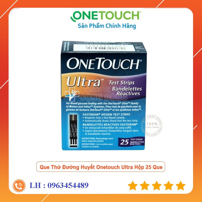 Que thử đường huyết OneTouch Ultra ( test tiểu đường One Touch Ultra)