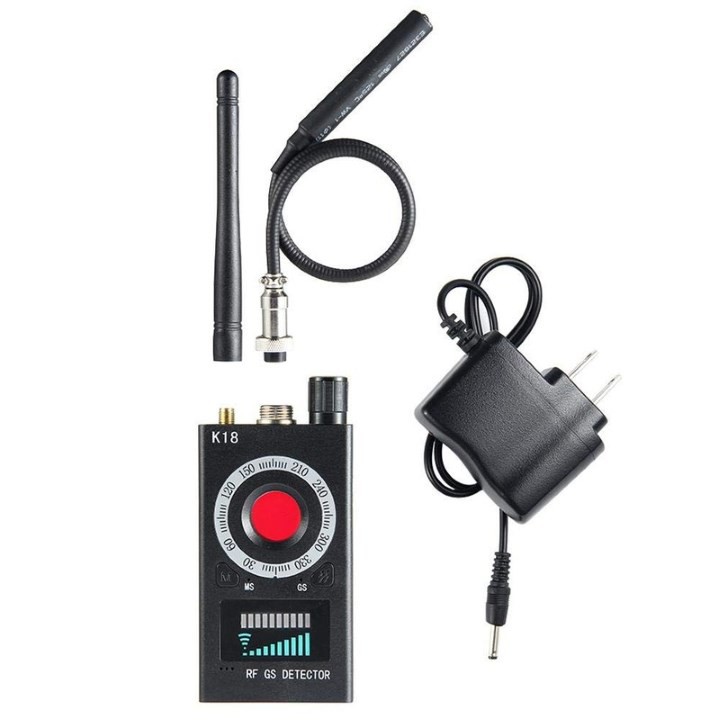 MÁY PHÁT HIỆN THEO DÕI CAMERA GIÁM SÁT, THIẾT BỊ ĐỊNH VỊ GPS, MÁY GHI ÂM NGHE LÉN K18 RF DETECTOR CAO CẤP
