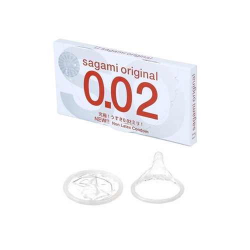 Bao cao su Sagami Original 0.02mm - hộp 2 chiếc