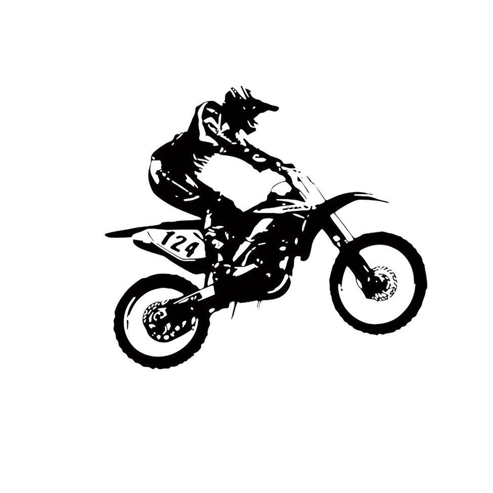 Decal dán tường hình xe đạp