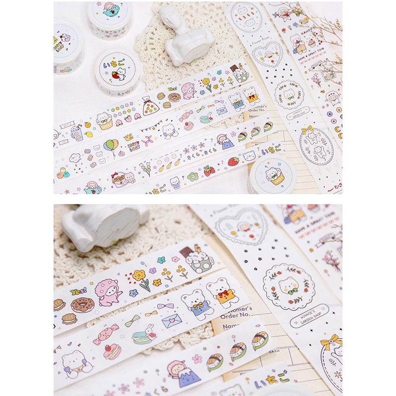 Annami Masking Tape Lovely Bear Washi Tape DIY Scrapbooking Decor Stationery