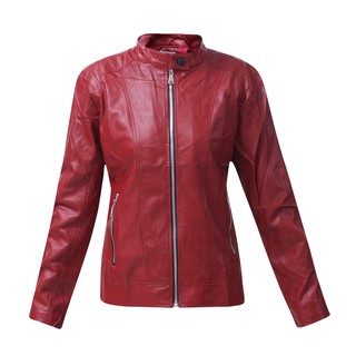 ÁO KHOÁC DA NỮ XỊN DN03-ĐỎ ĐÔ