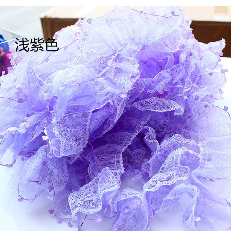 Ren vải trái tim trang trí viền hoa gấu bông giá bán 1 mét