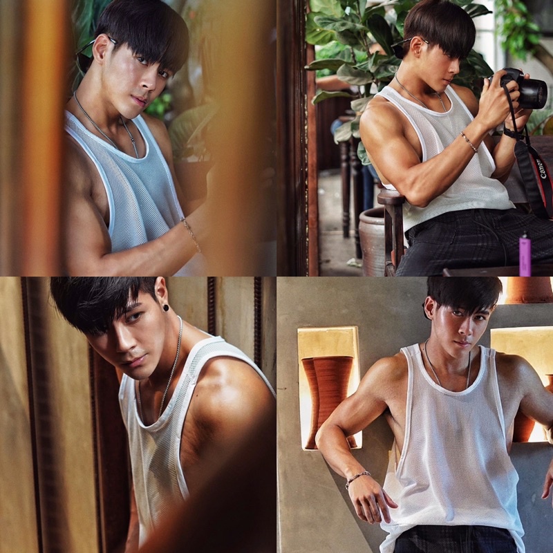 Áo ba lỗ lưới fom rộng