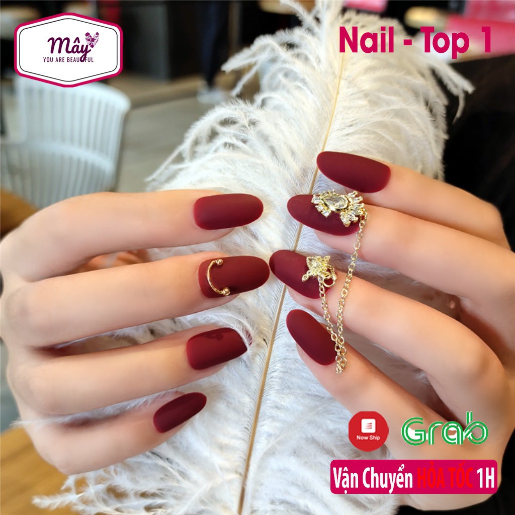 Set 24 móng tay giả cao cấp phong cách ngôi sao NailMây E2