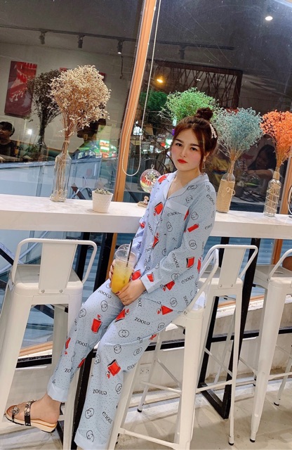 (xã kho rẽ cam kết đẹp ) Đồ bộ pijama tay dài quần dài lụa thái hàng mới | BigBuy360 - bigbuy360.vn