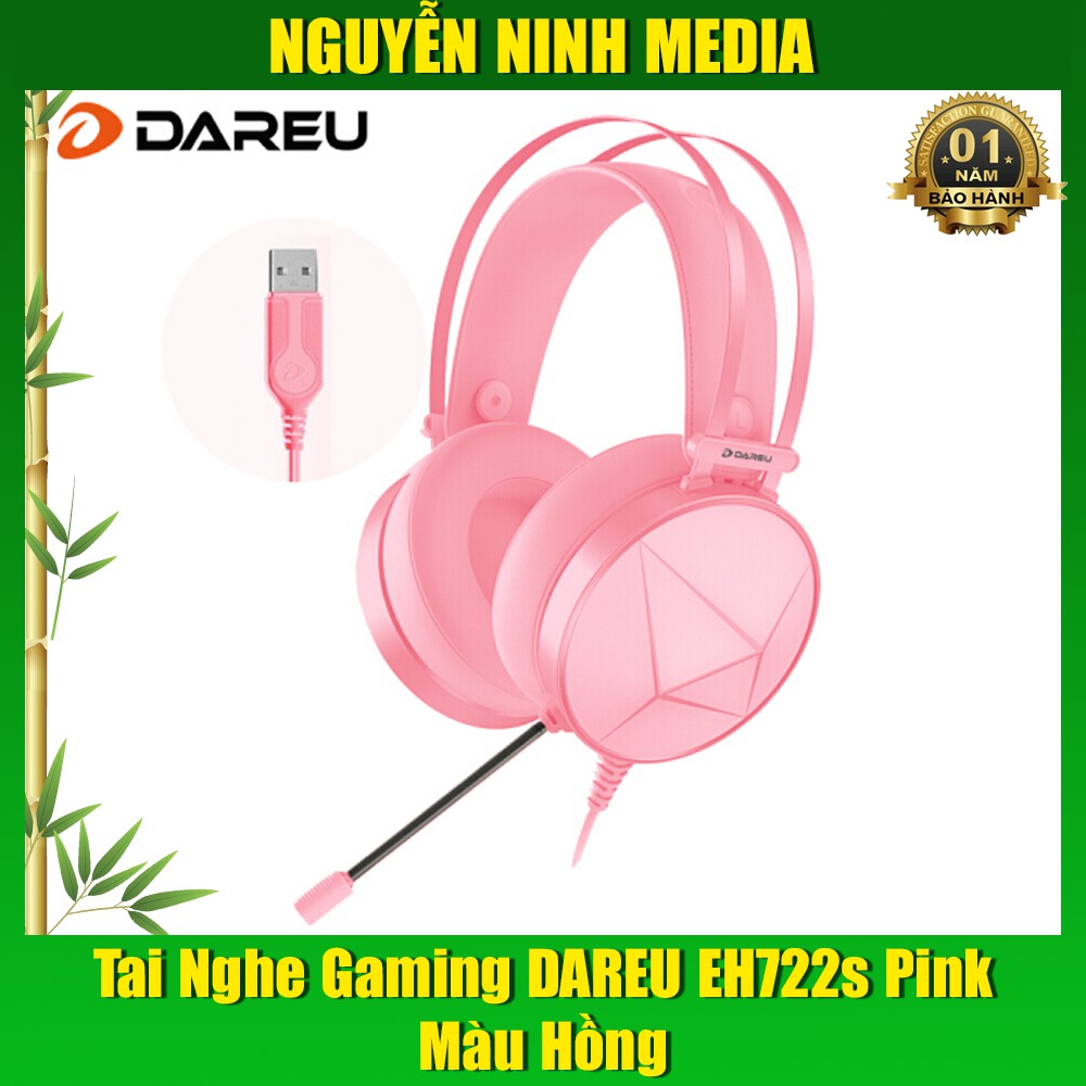 Tai nghe DareU EH722s Magic Queen 7.1 USB (Màu Hồng) - Hàng chính hãng BH 1 năm | WebRaoVat - webraovat.net.vn