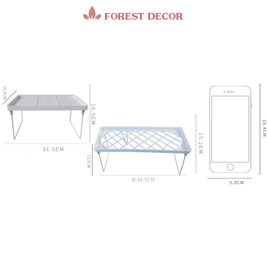 Kệ nhựa để đồ đa năng gấp gọn, xếp chồng, giá để bàn học, kệ mỹ phẩm,đồ dùng nhỏ gọn FD006 (tặng kèm băng dính in stker)