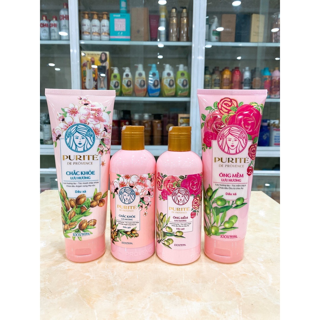 Combo 2 Chai Dầu Gội Và Dầu Xả PURITE PROVENCE Chính Hãng Công Ty 180ml+150ml