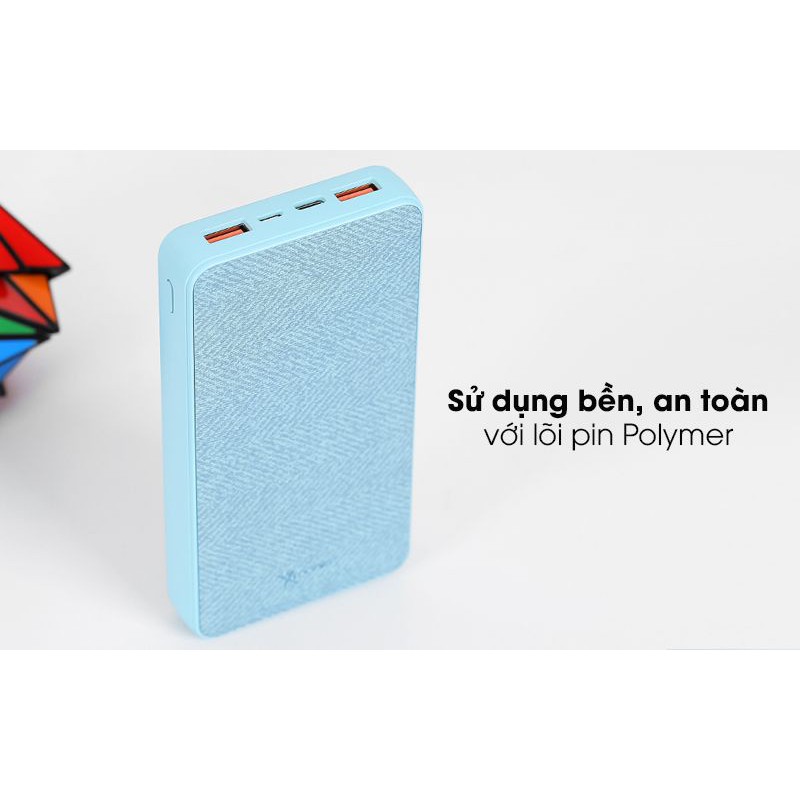 Pin sạc dự phòng Polymer 15.000mAh Type C PD QC3.0 Xmobile PowerBox P72D Xanh (No Box)