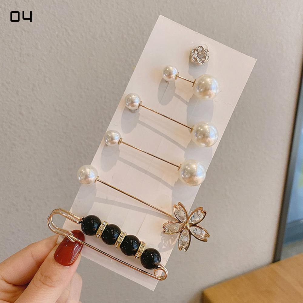 1 Bộ Ghim Cài Áo Đính Ngọc Trai Giả Chống Trượt Thời Trang Cho Nữ H7Q9