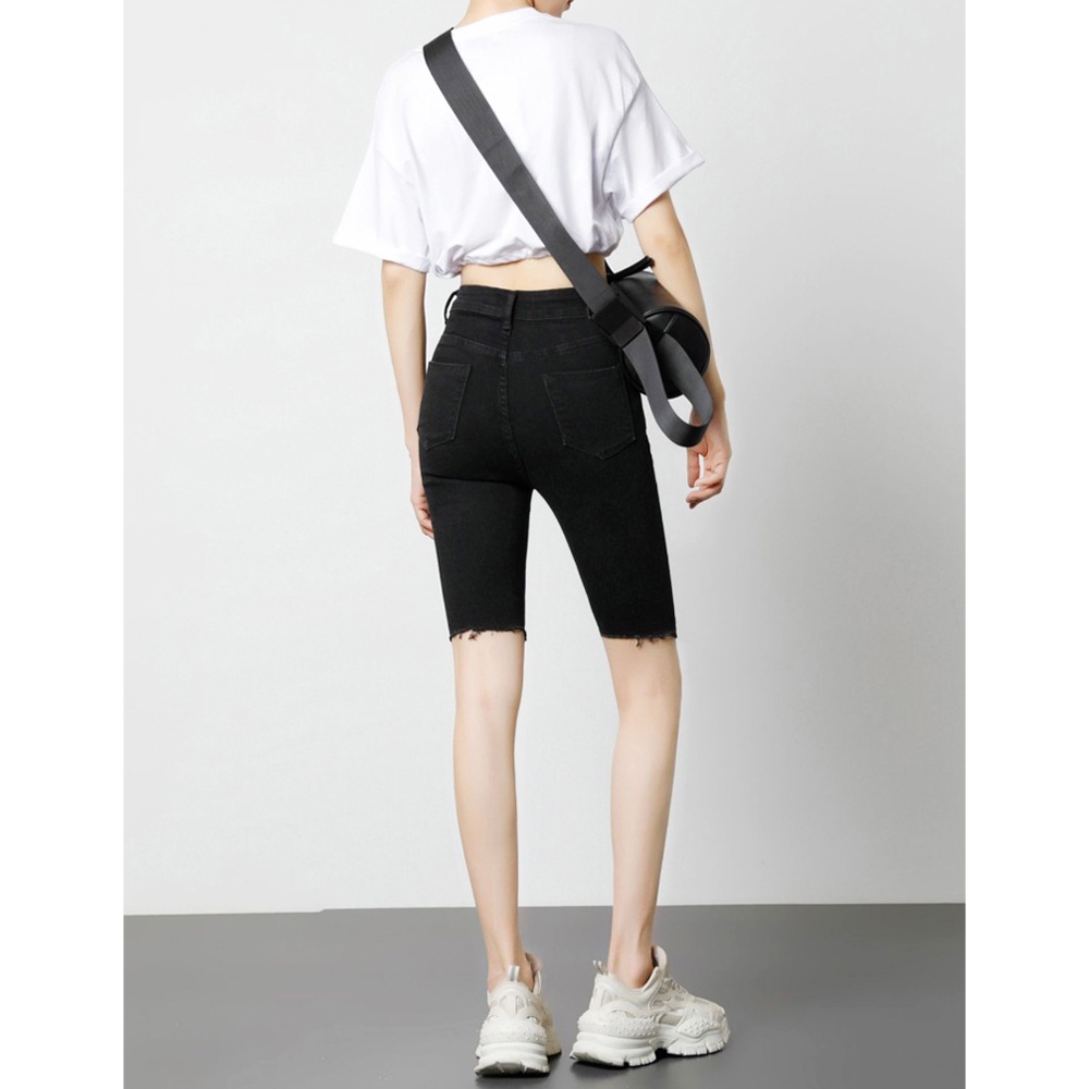 Quần shorts ngố jean co giãn Chollima QS024 phong cách hàn quốc trẻ trung năng động