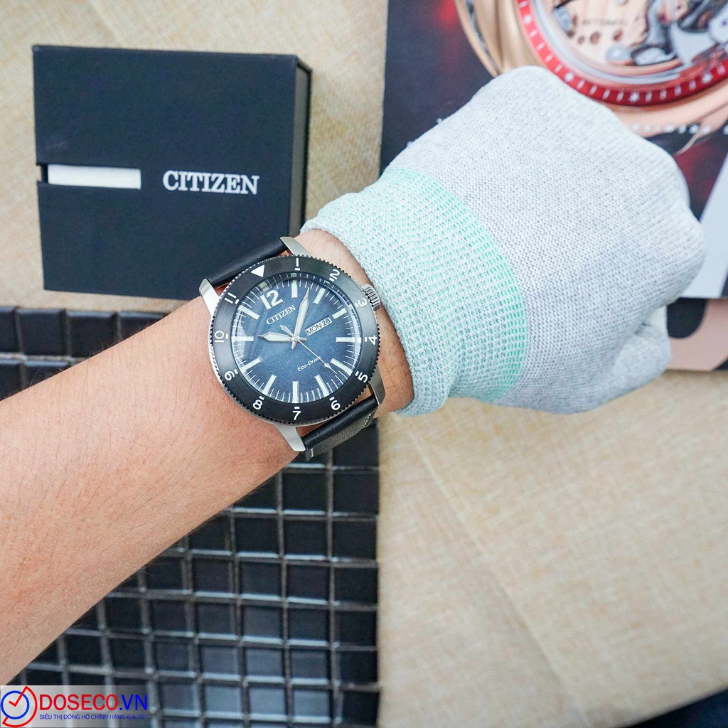 Đồng Hồ Nam Chính Hãng Citizen Eco-drive AW0077-19L Cơ Automatic Dây Da Cao Cấp,Thép Chống Gỉ Cao Cấp 316L CTZ50