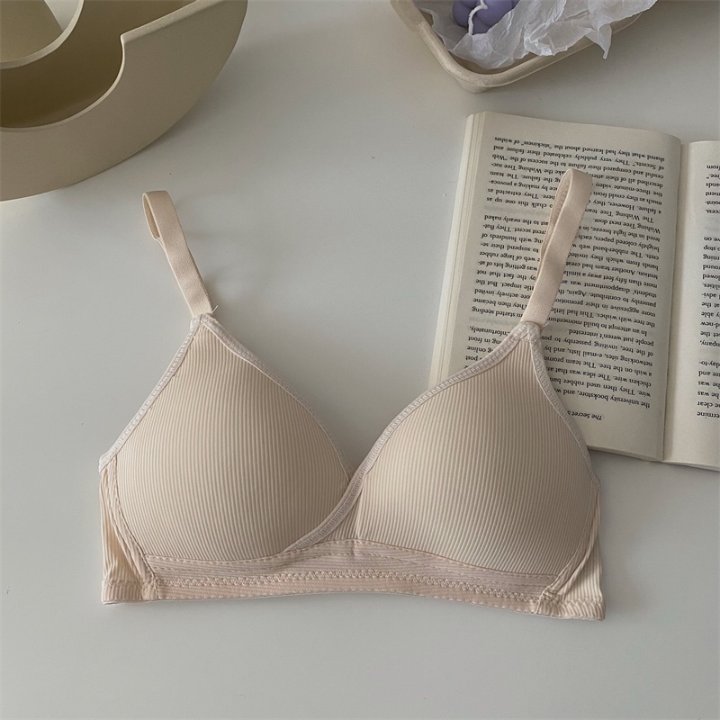 Áo Ngực Cotton Mềm Không Gọng Nâng Ngực Không Đường May Thoải Mái Chất Lượng Cao Cho Nữ