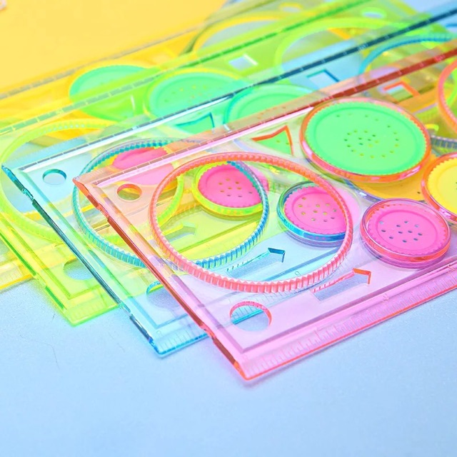 Thước Kẻ Vẽ pilu spirograp thiết kế hình sáng tạo đồ hoạ