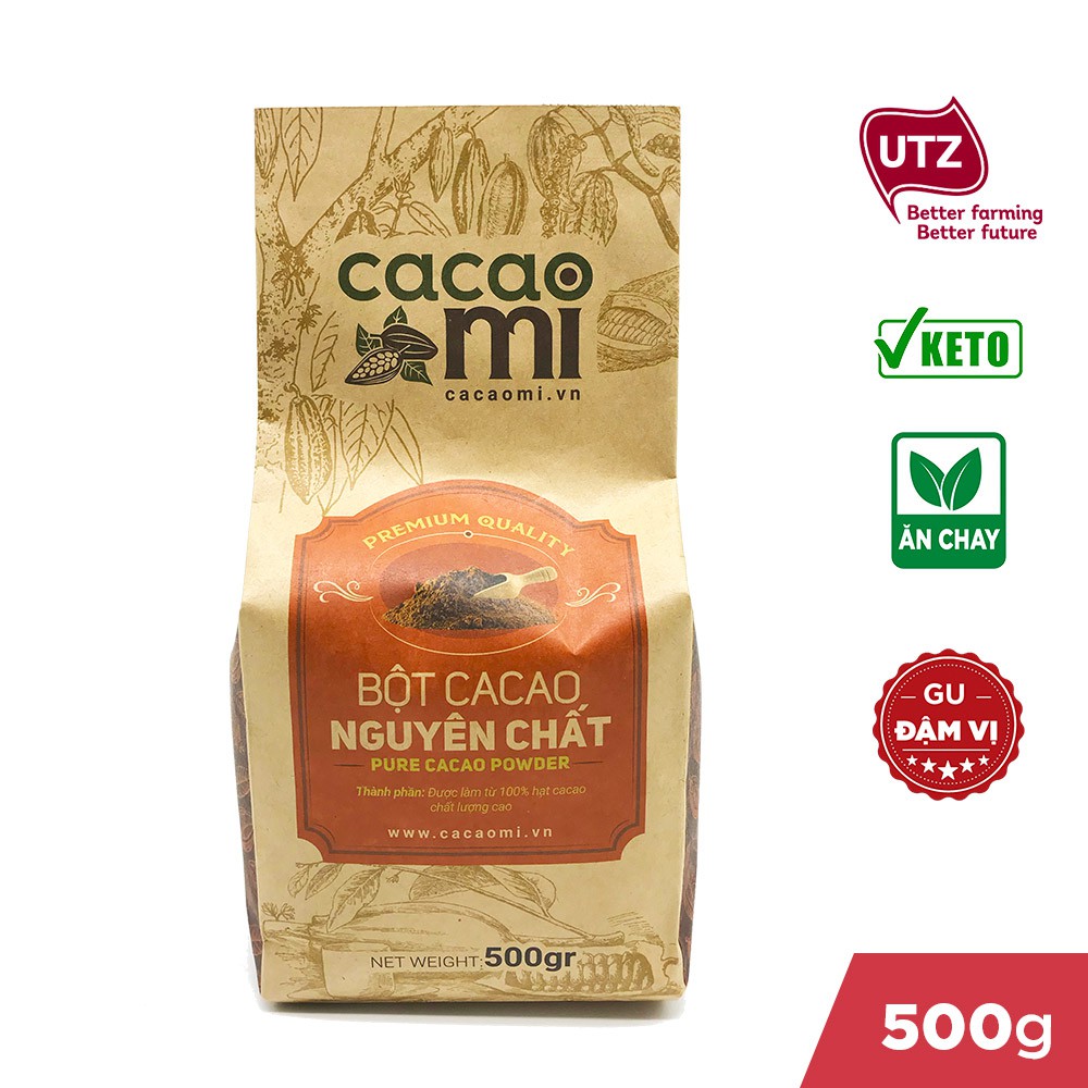 Bột cacao nguyên chất không đường - Gu đậm đà chuẩn vị ca cao