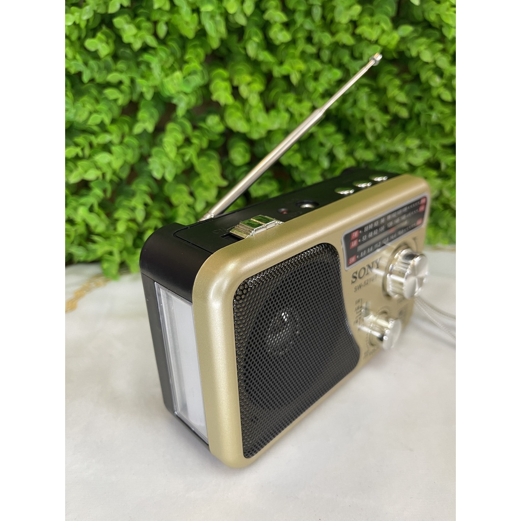 Đài Radio SONY SW-521UT Phiên Bản Mới. Hỗ Trợ Cắm Thẻ Nhớ, Hỗ Trợ Đèn Pin Trợ Sáng, Độ Bền Cực Cao. Bảo Hành 12 Tháng