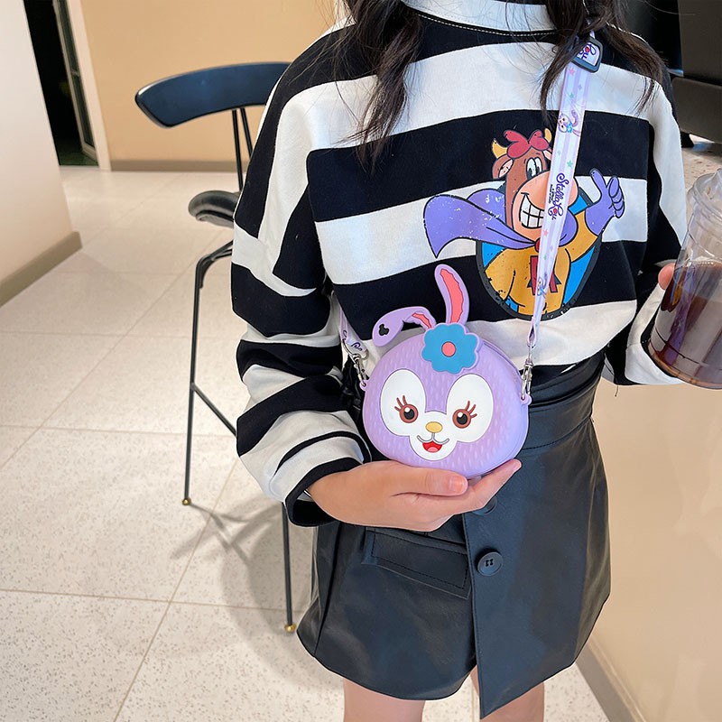 Túi đeo chéo vai silicon hình Thỏ Bunny dễ thương cho bé và các nàng diện Tết đựng Tiền Lì Xì ( Tết 2022 )  - CAP04V-099