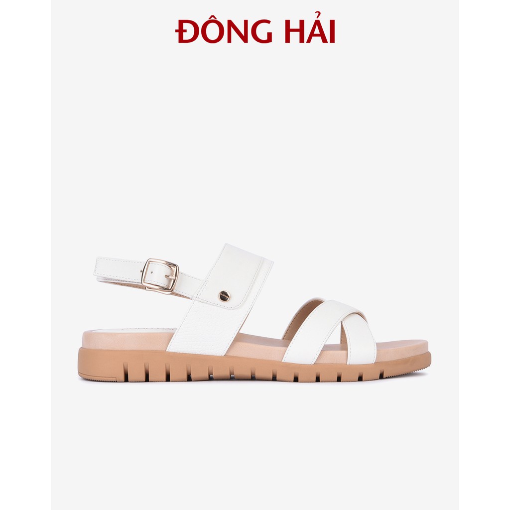 "TẶNG NGAY 30K khi theo dõi gian hàng "Giày Sandal đế bằng nữ Đông Hải quai ngang đế cao su 3cm - S85L7