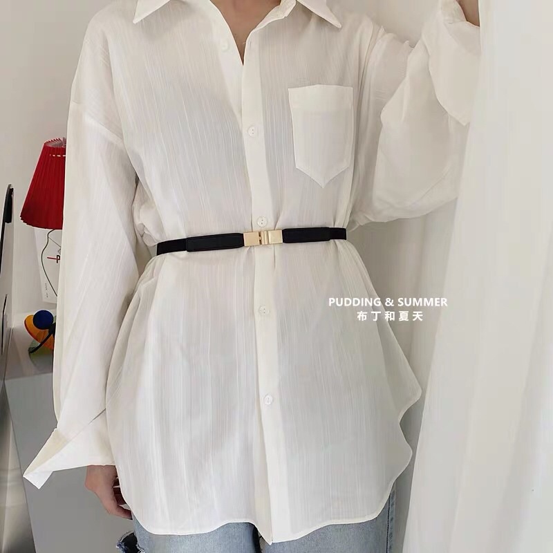 Đai váy thắt lưng váy bản nhỏ Đv019 1.5cm sim sim shop  -  Belt váy áo nhỏ thun co giãn cài phía trước