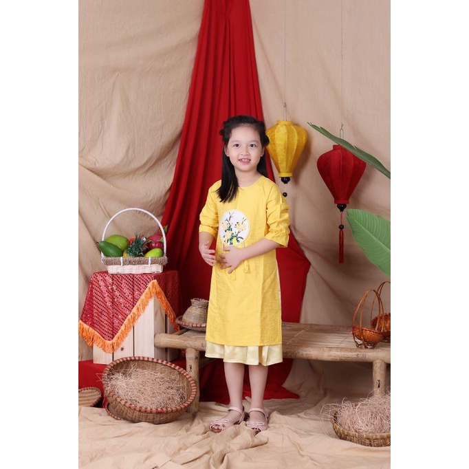 Áo dài đính hoa LITIBABY size 7/12