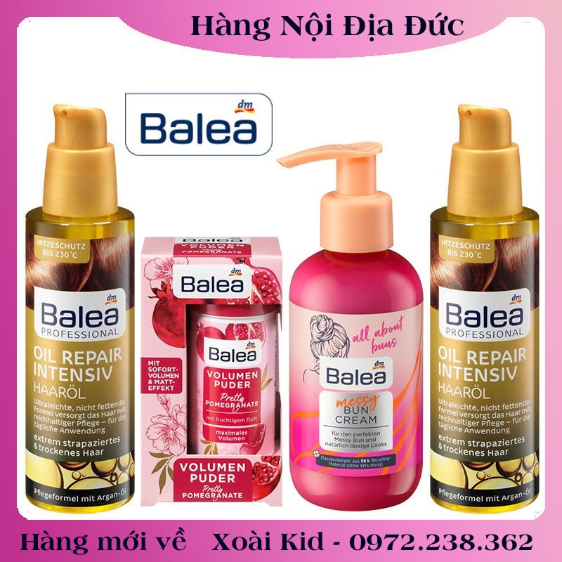 Bộ Kem làm phồng tóc, dầu dưỡng tóc, bột phồng tóc, xịt nước hoa tóc Balea của Đức- Date mới Đủ Bill