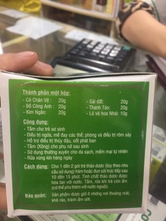 Trà tắm thảo dược cho bé