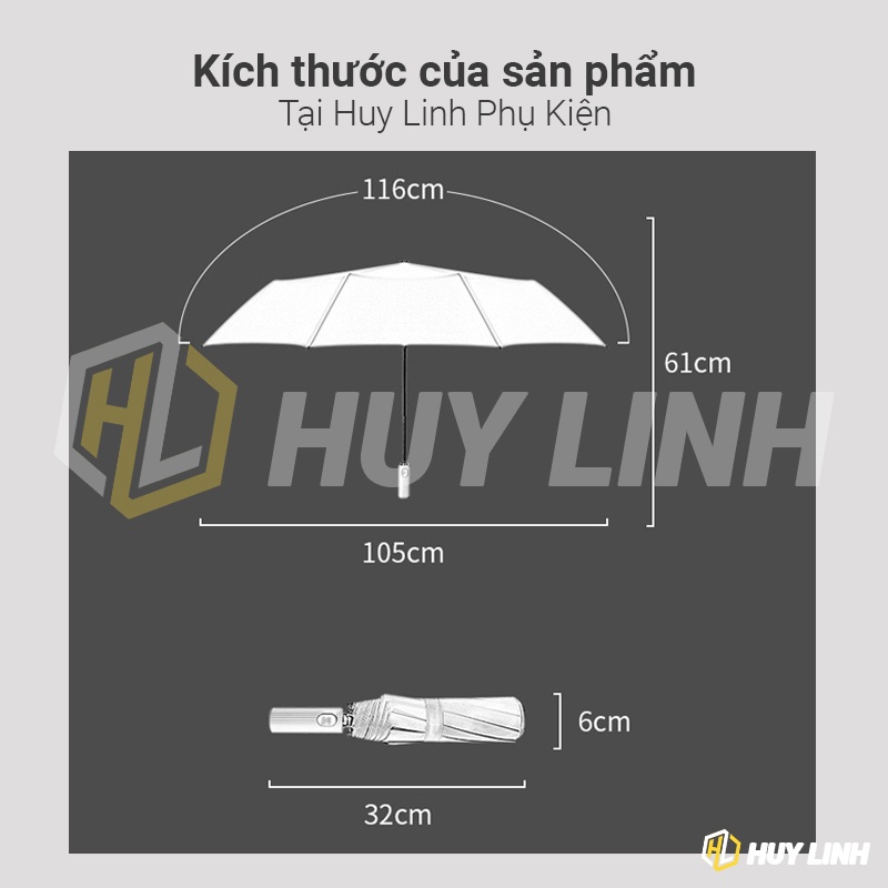 Dù ô che mưa đi năng mẫu xếp gọn tự động 2 chê độ - Có chống nắng UV mẫu cao cấp cho Ôtô