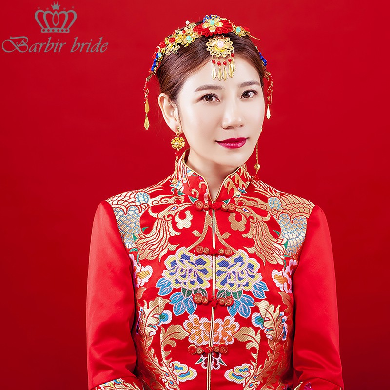 Cài tóc cổ trang Trung Quốc Barbirbride, trang sức sáng tạo chụp ảnh studio GZ03
