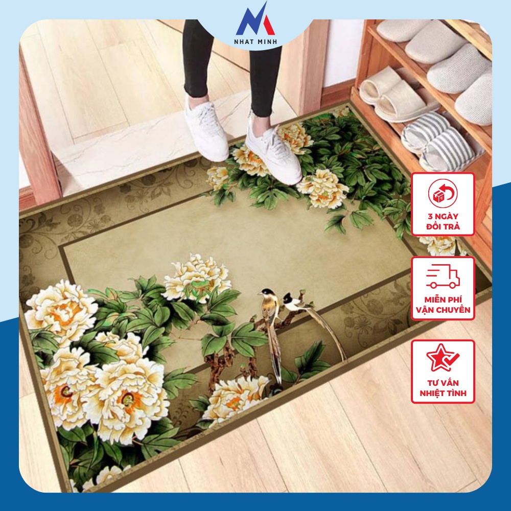 [DEAL SỐC ⚡]THẢM LAU CHÂN 3D THỜI TRANG CHỐNG TRƠN TRƯỢT 40x60CM - Kho Sỉ Nhật Minh