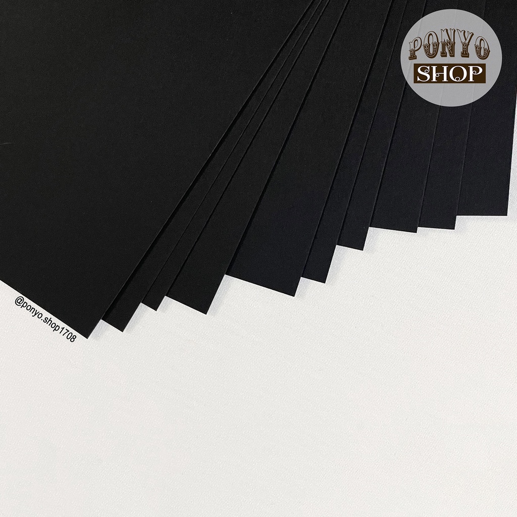 Khổ A4 - 10 tờ giấy đen 260gsm, khổ A4 làm Scrapbook Handmade