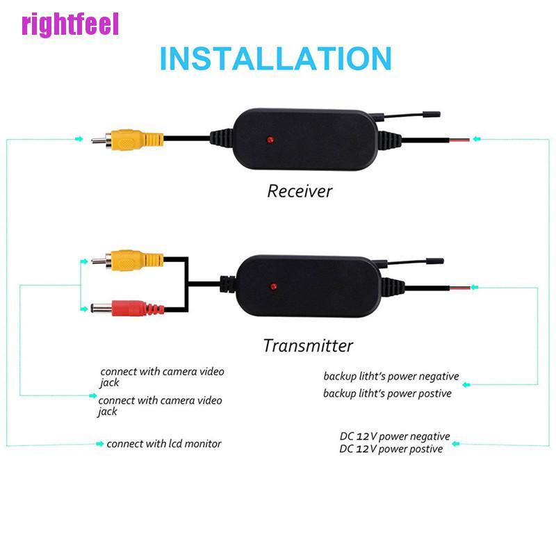 Bộ Truyền Phát Tín Hiệu Video Không Dây Màu Sắc 2.4g Cho Camera Chiếu Hậu Xe Hơi
