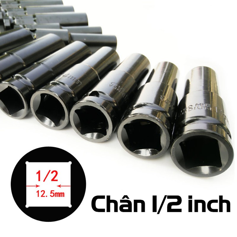 Hộp 20 Khẩu VITO 1/2 8-32mm Dài 78mm Vặn Bulong , Đầu Bulong, Đầu Tiếp, Đầu Điếu Mạ Crôm
